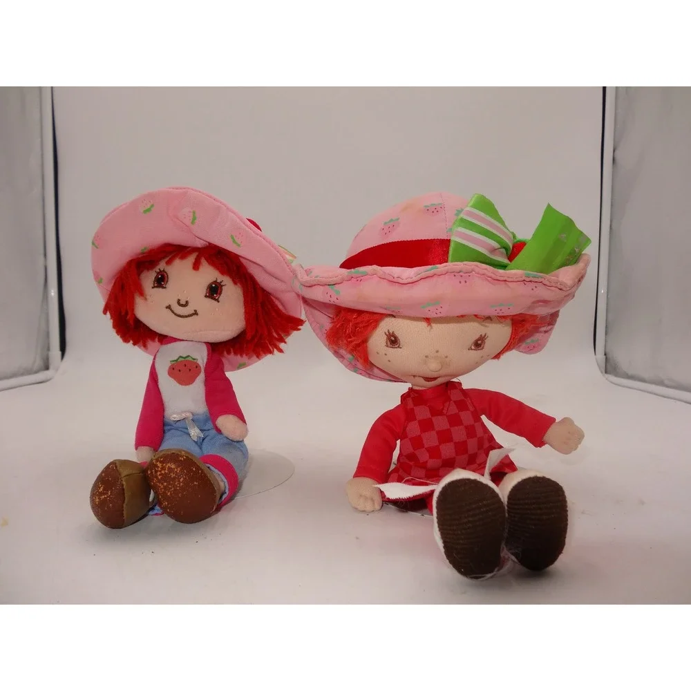 Strawberry Shortcake Rag‎ Dolls Set of 2 Pink Red Plush Figures
